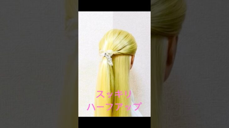スッキリハーフアップで清楚感UP Idol Style Hair Arrangement #簡単ヘアアレンジ #ハーフアップ #shorts #short #shortsvideo #まとめ髪