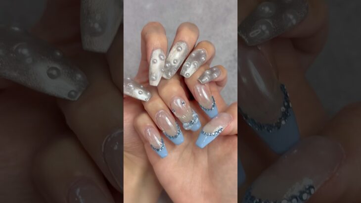 久々にロング💅　#セルフネイル　#ネイル付け替え　#ネイルアート　#ジェルネイル　#ネイル　#ネイル動画　#nails #nailart #네일 #美甲