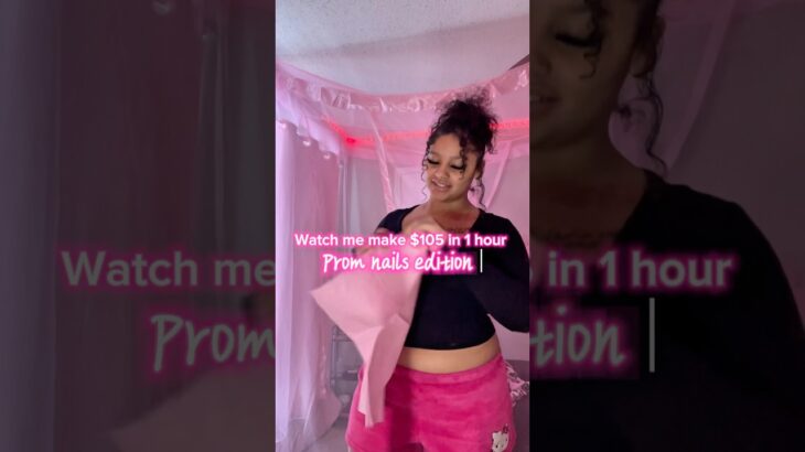 Watch me make $105 in 1 hour| PROM NAILS 💕 #nailsnailsnails #acrylicnails #nails