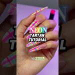 Tartan nails for summer ☀️ 🩷 #nails #naildesigns #nailart #gelnails