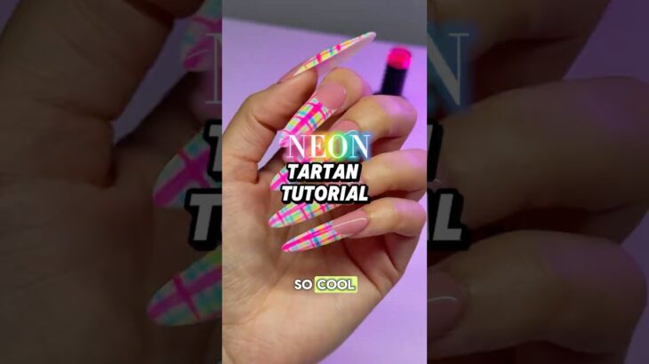Tartan nails for summer ☀️ 🩷 #nails #naildesigns #nailart #gelnails