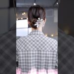 【3COINSヘアアクセ】フラワーカラーバンス#簡単アレンジ #セルフアレンジ #hairstyle #hair #ミディアムヘア #髪型 #まとめ髪 #大人カジュアル #大人かわいい