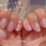 【実は時短】ミルキーオーロラ透明感オパールネイル🪞/ASMR/ジェル/うるうる/ショートネイル/短い爪/睡眠/sleep/k nail/シンプル/キャンドゥ/セリア/ネイル工房