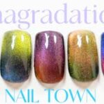 #4 【マグネットグラデーション】NAIL TOWNのマグネットを使って上下で色が変わるグラデーション