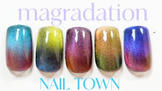 #4 【マグネットグラデーション】NAIL TOWNのマグネットを使って上下で色が変わるグラデーション