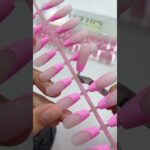 These pink French coffin nails are a hit. 🩰 #nails