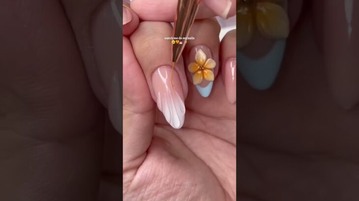 Nail Art !! 💅🌺🐚 Beach vibes! #nails #nailart #beautyhacks #naildesign #fyp