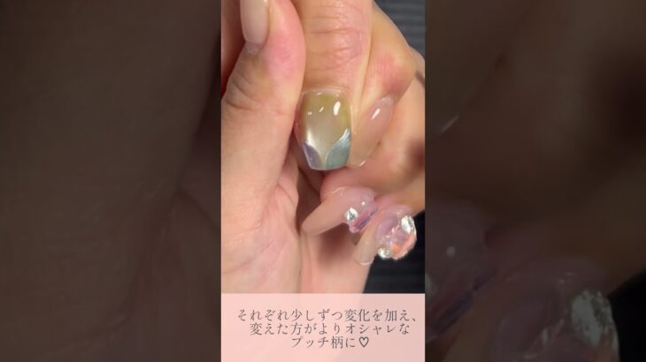 マグネットジェルでプッチ柄風フレンチネイル♡