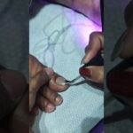 feet cateye nailart in process ,gel pedicure #nails #feet #pedicure #shorts #short #hack #viralvideo