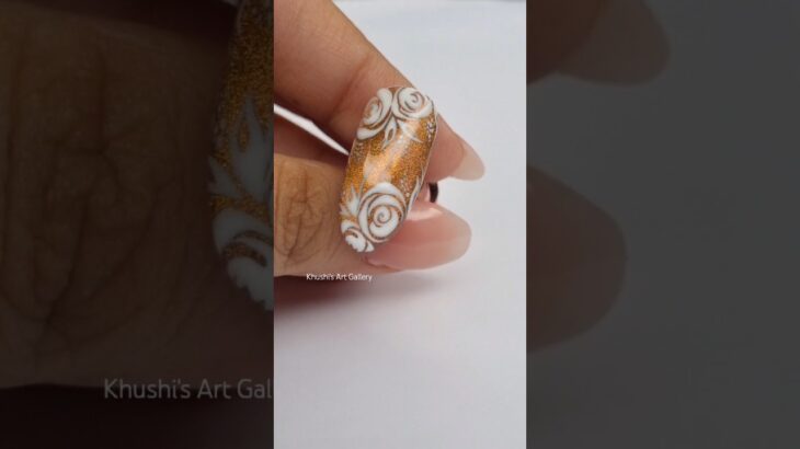 Rose nail art 🌹💅🏻day-22 #trending #simplenails #nailart #nails #shiningnails #nailgelart #naildesign