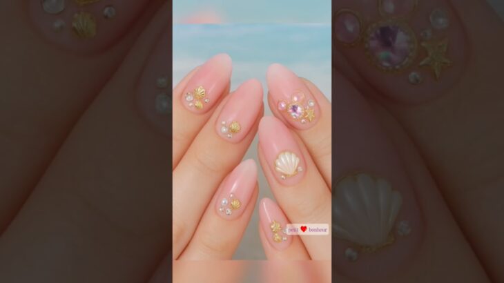 Summer nail pink①