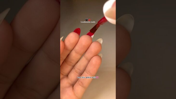 Louboutin nails 🖤💋 @Mile Nails # #nails #nailart #naildesign #nailtech #nailtrend