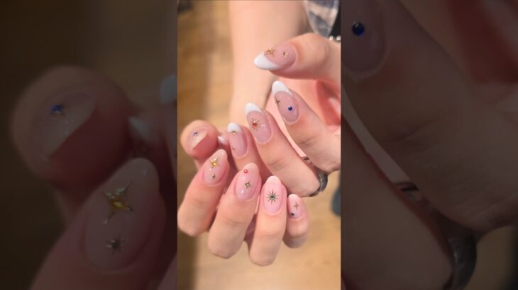 100均ジェルでFrench seal nails 🩷🧚🏼‍♀️✨️