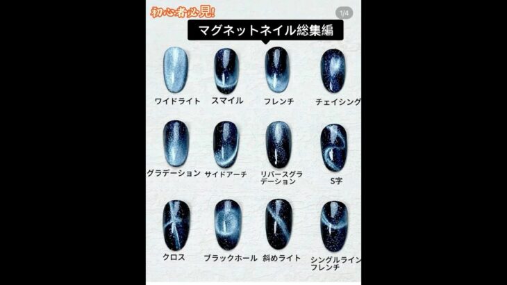 マグネットネイルデザインをシェアしますね♪#セルフネイル #ネイル #ネイルデザイン #nails #マグネットジェル #マグネット #nailart #naildesign