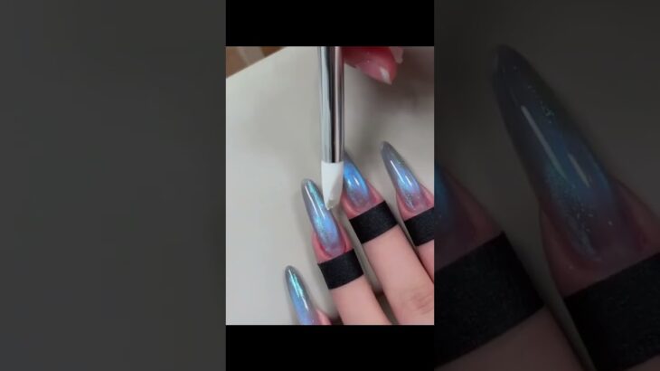 ✨⚡️Cateyes Gel nail design 💫#nails #nailart #shortvideo #trending