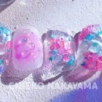 WSPT【ネオンマグ】とシェルでおしゃれ紫陽花ネイル♡【サロンワークデザイン】
