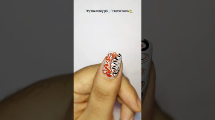 Nail Art Using safety pin 🧷😱💅🏻#nailart #shorts #trending #viralvideo