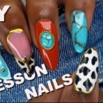 DIY Press On Nails for Beginners | Western-Themed Nail Tutorial + Application