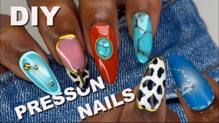 DIY Press On Nails for Beginners | Western-Themed Nail Tutorial + Application