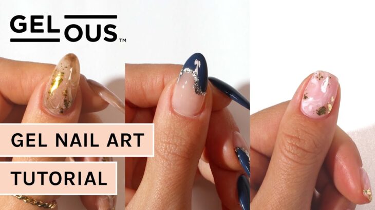Metallic Leaf Three Ways | Gel Nail Art Tutorial | Gelous Gel Nail Polish