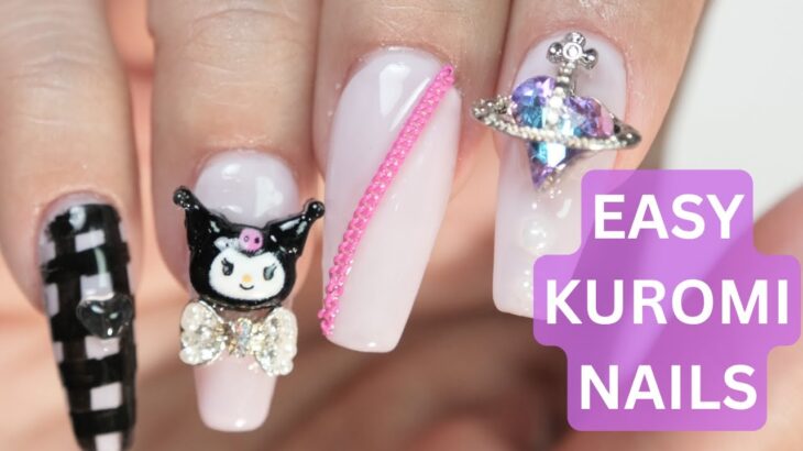 SUB / EASY KUROMI Nail HACKS for LAZY Girls
