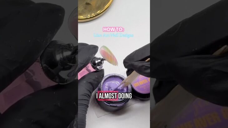 How To: Easy Line Art Nail Design with Glitz Weaver Gel💖. #nailart #nails