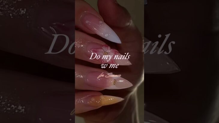 nail time 🍹🫶🏽 夏ネイルDIY