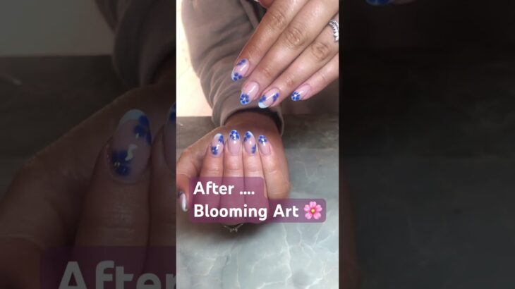 Gel Nails infill 💅 blooming gel nail art 😉 #nails #nailart #buildergel #nailvlog #naildesign #fy