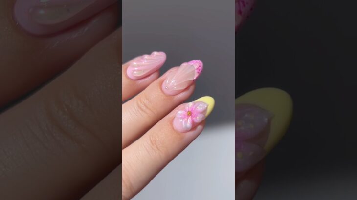 🌸🐚🫧 beach vacay #nails #nailart #naildesign ☀️