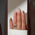✨🌴🍹Gold Palm Tree Nails | Summer Nail Art Tutorial #nails #chromenails #summernails #glitternails