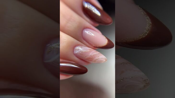 🤎✨ #nails #nailsshort #nailsnailsnails #nailart #instanails #naildesign #marmore #gelnails