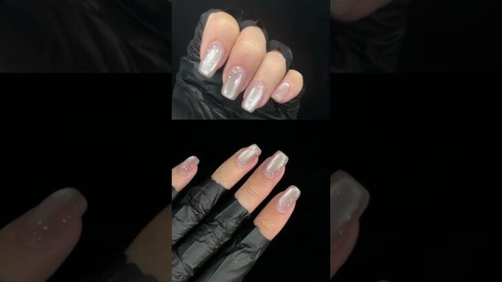 ビー玉マグネットネイルデザイン可愛い🩷#マグネットネイル #ネイルデザイン #マグネットジェル #nails #セルフネイル #夏ネイル #セルフネイル #水光マグネットネイル
