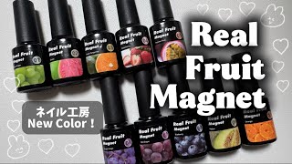 【ネイル工房新作！！】Real Fruit Magnetが可愛すぎる！全10色レビュー🍓🍇🍊