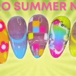 Retro Summer Mix’n’Match Nail Design | Easy Summer Nail Art @Kiki.LondonPR Package #gelnails nails