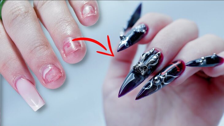 Nail Extension Disaster — Will Gothic Charms from TEMU Save Them?