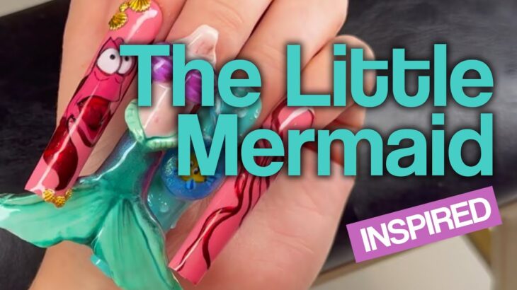 🧜‍♀️ DIY Little Mermaid 3D Nail Art | Easy Gel Nail Tutorial | Naio Nails Urban Graffiti