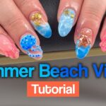 🪸 3D Ocean Nail Art Tutorial | Jellyfish, Turtle, Coral, & More | Full Acrylic Set