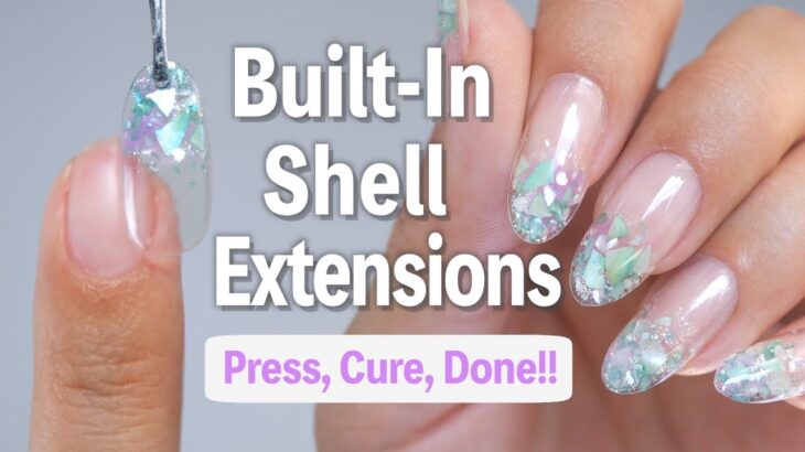 Fast & Easy Nail Extensions with Built-In Shell Art – Pro Finish!【ASKA NAILS】