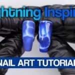 Lightning Inspired Blooming Gel Nail Art Tutorial – Glossy & Matte🌩️⚡
