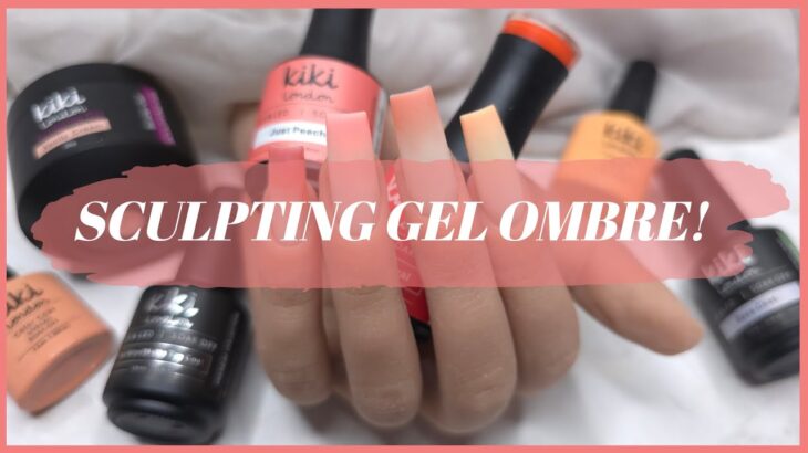 BUILDER GEL OMBRE NAIL TUTORIAL USING SCULPTING GEL AND GEL POLISH!