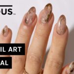 Brown Marble & Yellow Gold Leaf | Gel Nail Art Tutorial | Gelous Gel Nail Polish