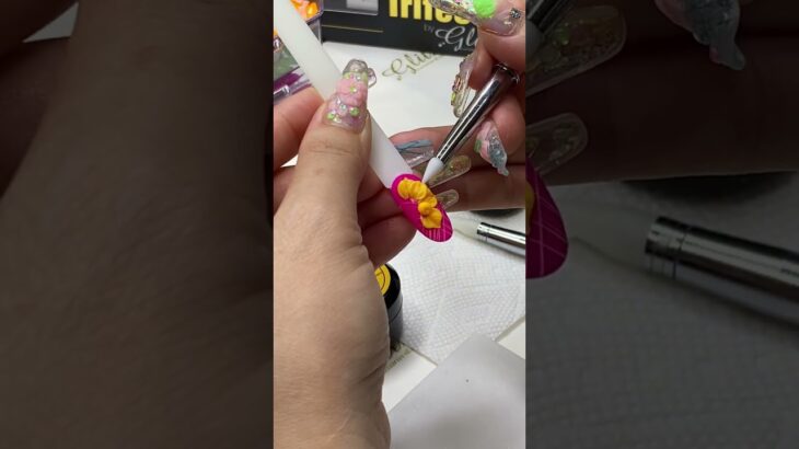 Cute Summer 3D Flower Design w Weaver Gel , 4D Gel Nail Art Tutorial – How to Quick Easy Simple