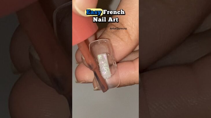 Easy French Nail Art For Beginners #shorts #frenchnails #nailart