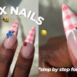 Easy Gel-X Tutorial for Beginners | Summer Picnic Nail Art Design l Step by Step