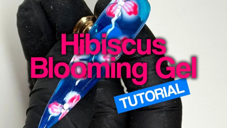 Hibiscus Blooming Gel Nail Art Design Tutorial