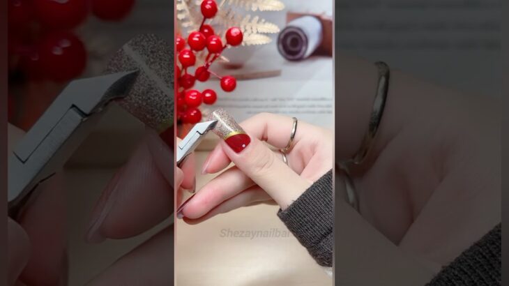How to use semi cured gel nail strips to achieve salon quality manicure#asmr #stickernail