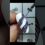 Metallic drawing gel nail art design #simplenails #nails #youtubeshorts #nailicious