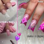 PINK & PURPLE SUMMER POLYGEL NAILS! EASY SUMMER NAIL DESIGN | NAILS & NIGHTMARES EP.2