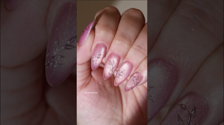 Pink Cat Eye Nail Art