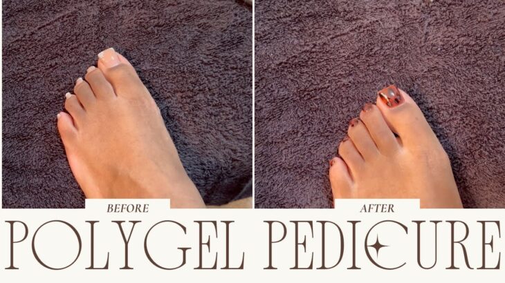 Polygel Toe Fill-In with Tortoise Shell Nail Art | Easy Step-by-Step Tutorial